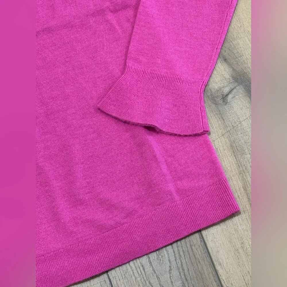 Talbots Vibrant Pink Knit Sweater Top Size Medium Petite - Picture 4 of 4